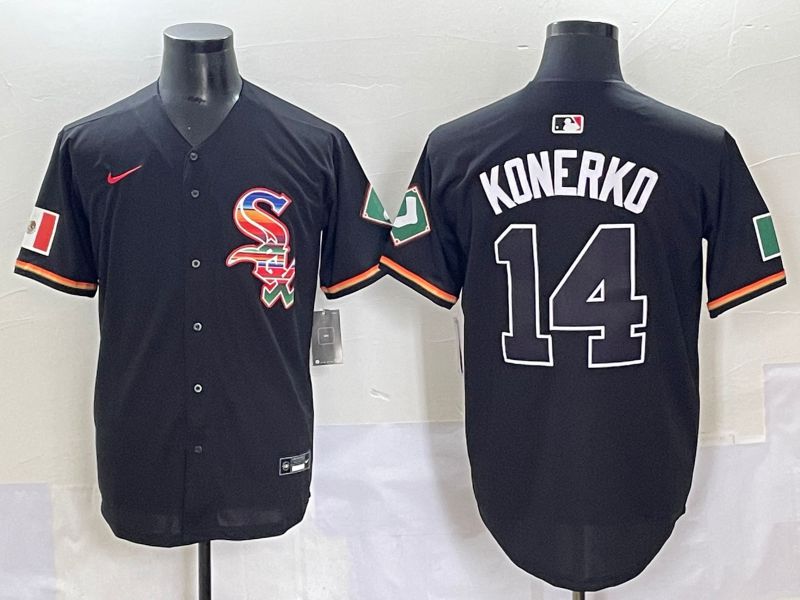 Men 2025 Chicago White Sox #14 Konerko Black Game Nike MLB Jersey style 41